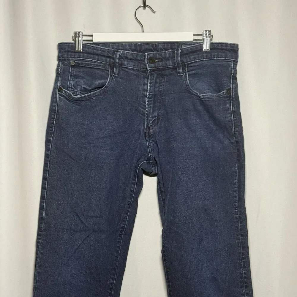 Bonobos Men's Size 33x32 Blue Jeans Dark Wash Straight Slim Stretch Denim